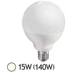 MIIDEX LIGHTING Ampoule LED 15W (140W) E27 Globe Blanc Jour 4000°K