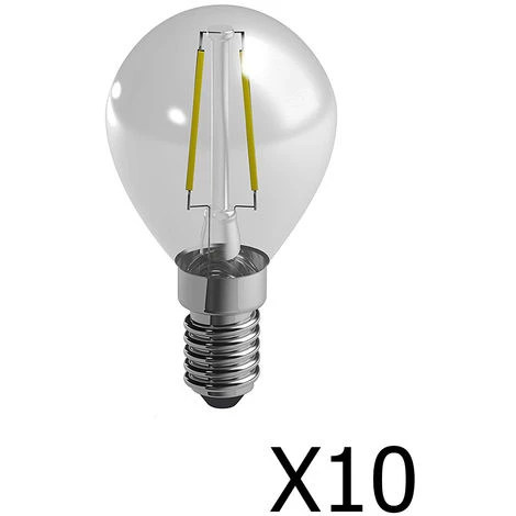 Lot De 10 Ampoules Duracell LED E14 25W Mini Globe Filament 3 Lot De 10 Ampoules Duracell LED E14 25W Mini Globe Filament