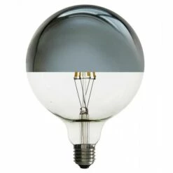 BARCELONA LED Ampoule LED E27 6W G125 Filament "Miroir" | Blanc Extra Chaud - Blanc Extra Chaud