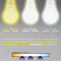 ECLAIRAGE DESIGN Lot De 10 Ampoules LED E27 8W Eq 60W 806m Verre Grand Angle | Température De Couleur: Blanc Chaud 2700K -Pas Cher Ampoule LED Boutique 12698500 3