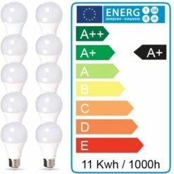 ECLAIRAGE DESIGN Lot De 10 Ampoules LED E27 11W Eq 75W Blanc Naturel -Pas Cher Ampoule LED Boutique 13200899 5