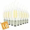 ECLAIRAGE DESIGN Lot De 10 Ampoules Led Flamme E14 4W Filament -Pas Cher Ampoule LED Boutique 13390439 1