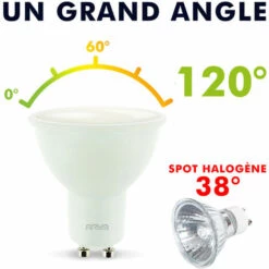 ECLAIRAGE DESIGN Lot De 10 Ampoules Led GU10 7W Eq. 60W Dimmable | Température De Couleur: Blanc Froid 6000K -Pas Cher Ampoule LED Boutique 13600698 3