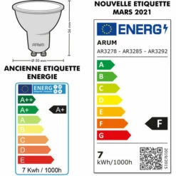 ECLAIRAGE DESIGN Lot De 10 Ampoules Led GU10 7W Eq. 60W Dimmable | Température De Couleur: Blanc Froid 6000K -Pas Cher Ampoule LED Boutique 13600698 5
