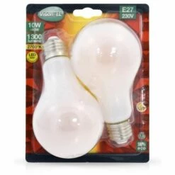 MIIDEX LIGHTING LOT De 2 Ampoules 10W LED FILAMENT (éq 90W) Culot E27 - 2700°K - 1300 Lumens