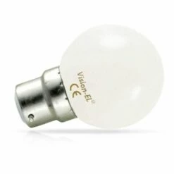 MIIDEX LIGHTING Ampoule LED 1W (9W) B22 Blanc Jour 6000°K Boule Ø45 Opale Incassable 95 Lm