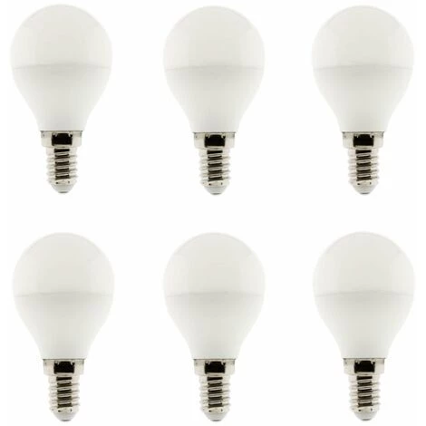 ELEXITY Lot De 6 Ampoules LED Sphérique 5W E14 400lm 6500K 3 ELEXITY Lot De 6 Ampoules LED Sphérique 5W E14 400lm 6500K