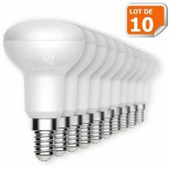 LAMPESECOENERGIE Lot De 10 Réflecteur R50 LED Culot E14 6W Eq. 50W Blanc Chaud 3000K