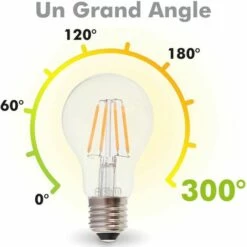 ARUM LIGHTING Lot De 10 Ampoules E27 4W Filament Eq. 40W Blanc Chaud 2700K -Pas Cher Ampoule LED Boutique 16111314 3