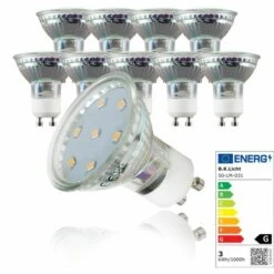 B.K.LICHT Ampoule LED GU10 Ampoule D'économie D'énergie 3W Blanc Chaud Spot 3000K