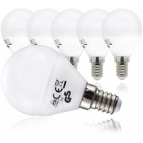 B.K.LICHT Lot De 5 Ampoules LED E14 Sphérique 5W 470 Lumens Eq 35W | Température De Couleur: Blanc Chaud 3000K 5 B.K.LICHT Lot De 5 Ampoules LED E14 Sphérique 5W 470 Lumens Eq 35W | Température De Couleur: Blanc Chaud 3000K – Image 3