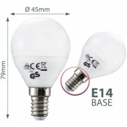 B.K.LICHT Lot De 5 Ampoules LED E14 Sphérique 5W 470 Lumens Eq 35W | Température De Couleur: Blanc Chaud 3000K 11 B.K.LICHT Lot De 5 Ampoules LED E14 Sphérique 5W 470 Lumens Eq 35W | Température De Couleur: Blanc Chaud 3000K -Pas Cher Ampoule LED Boutique 16359606 5