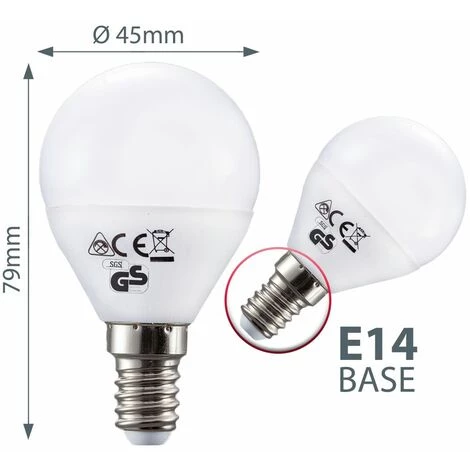 B.K.LICHT Lot De 5 Ampoules LED E14 Sphérique 5W 470 Lumens Eq 35W | Température De Couleur: Blanc Chaud 3000K 7 B.K.LICHT Lot De 5 Ampoules LED E14 Sphérique 5W 470 Lumens Eq 35W | Température De Couleur: Blanc Chaud 3000K – Image 5