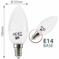 B.K.LICHT 5x Ampoule LED E14 Ampoule D'économie D'énergie 5W Forme Bougie -Pas Cher Ampoule LED Boutique 16359653 4