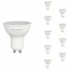 Ampoule LED GU10 8W 220V (Pack De 10) - Blanc Chaud 2300K - 3500K - SILAMP - Blanc Chaud 2300K - 3500K