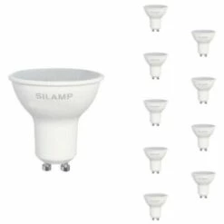 Ampoule LED GU10 8W 220V (Pack De 10) - Blanc Chaud 2300K - 3500K - SILAMP - Blanc Chaud 2300K - 3500K