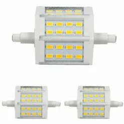 ECD Germany 2-pack Lampes LED R7S 5W - 78mm - 360 Lumen - SMD5730 - AC 220-240 - 180 ° Angle De Visualisation - Remplacé 25W Ampoule Halogène - Blanc Neutre - Pas Baissable - Projecteur De Tige D'halogène