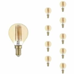 SILAMP Ampoule LED E14 Filament 4W G45 (Pack De 10) - Blanc Chaud 2300k - 3500k