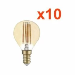 SILAMP Ampoule LED E14 Filament 4W G45 (Pack De 10) - Blanc Chaud 2300k - 3500k -Pas Cher Ampoule LED Boutique 18333251 3