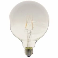 XANLITE - Ampoule LED Globe (G125) Irrégulière Au Verre Lacté, Culot E27, 6W Cons. (48W Eq.), 600 Lumens, Lumière Blanc Chaud - RFDE400B125IRB