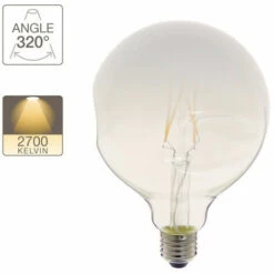 XANLITE - Ampoule LED Globe (G125) Irrégulière Au Verre Lacté, Culot E27, 6W Cons. (48W Eq.), 600 Lumens, Lumière Blanc Chaud - RFDE400B125IRB -Pas Cher Ampoule LED Boutique 18355798 5