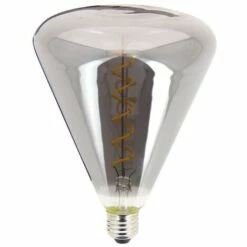 XANLITE - Ampoule LED Déco Triangle Au Verre Fumé, Culot E27, 4W Cons., 200 Lumens, Lumière Blanc Chaud - RFDE400T150F