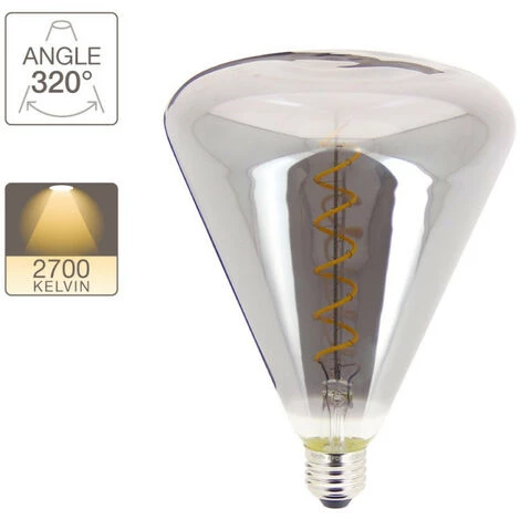 XANLITE - Ampoule LED Déco Triangle Au Verre Fumé, Culot E27, 4W Cons., 200 Lumens, Lumière Blanc Chaud - RFDE400T150F 5 XANLITE - Ampoule LED Déco Triangle Au Verre Fumé, Culot E27, 4W Cons., 200 Lumens, Lumière Blanc Chaud - RFDE400T150F – Image 3