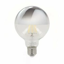 XANLITE - Ampoule LED G95 Silver, Culot E27, 8W Cons. (60W Eq.), 350 Lumens, Lumière Blanc Chaud - RFDE850B95TS