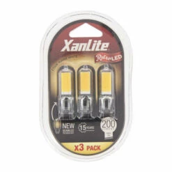 XANLITE - Pack De 3 Ampoules RetroLED Caspule, Culot G9, 2,6W Cons. (20W Eq.), 200 Lumens, Lumière Blanc Chaud - PACK3ALG9200 -Pas Cher Ampoule LED Boutique 18355827 3
