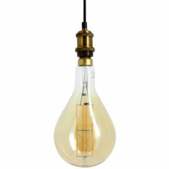 XANLITE - Ampoule LED Déco Goutte Giant (XXL) Au Verre Ambré, Culot E27, 8W Cons. (60W Eq.), 800 Lumens, Lumière Blanc Chaud - RFDGE500GAD -Pas Cher Ampoule LED Boutique 18355906 5