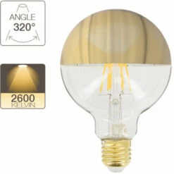XANLITE - Ampoule LED G95 Gold, Culot E27, 8W Cons. (62W Eq.), 360 Lumens, Lumière Blanc Chaud - RFDE850B95TG 10 XANLITE - Ampoule LED G95 Gold, Culot E27, 8W Cons. (62W Eq.), 360 Lumens, Lumière Blanc Chaud - RFDE850B95TG -Pas Cher Ampoule LED Boutique 18355938 4