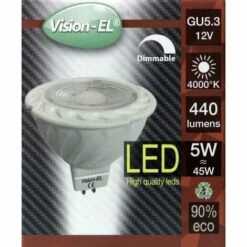 VISION-EL Spot LED 6W 12V à Culot MR16 Blanc Neutre Dimmable