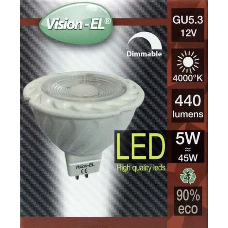 VISION-EL Spot LED 6W 12V à Culot MR16 Blanc Neutre Dimmable 3 VISION-EL Spot LED 6W 12V à Culot MR16 Blanc Neutre Dimmable