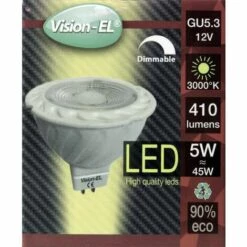 VISION-EL Spot LED 6W 12V à Culot MR16 Blanc Chaud Dimmable