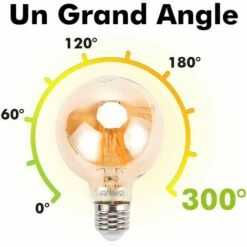 ECLAIRAGE DESIGN Lot De 3 Ampoules LED E27 G80 Ambrée Filament 6W -Pas Cher Ampoule LED Boutique 19054840 3