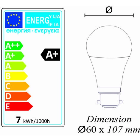 LUTECE-ARC Ampoule LED B22 7W 650Lm 3000K - Garantie 5 Ans 6 LUTECE-ARC Ampoule LED B22 7W 650Lm 3000K - Garantie 5 Ans – Image 4