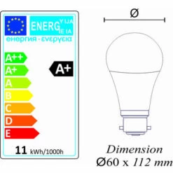 LUTECE-ARC Ampoule LED B22 11W 1055Lm 3000K - Garantie 5 Ans -Pas Cher Ampoule LED Boutique 19322829 4