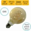 LUTECE-ARC Ampoule LED Filament E27 Vintage G95 4W 250Lm 2000K
