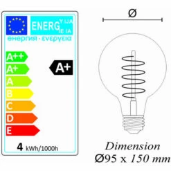 LUTECE-ARC Ampoule LED Filament E27 Vintage G95 4W 250Lm 2000K 9 LUTECE-ARC Ampoule LED Filament E27 Vintage G95 4W 250Lm 2000K -Pas Cher Ampoule LED Boutique 19322866 4