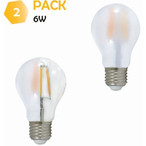 LUTECE-ARC Lot De 2 Ampoules LED Filament E27 6W 660Lm 2700K - Garantie 2 Ans 3 LUTECE-ARC Lot De 2 Ampoules LED Filament E27 6W 660Lm 2700K - Garantie 2 Ans