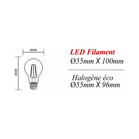 LUTECE-ARC Lot De 2 Ampoules LED Filament E27 6W 660Lm 2700K - Garantie 2 Ans 4 LUTECE-ARC Lot De 2 Ampoules LED Filament E27 6W 660Lm 2700K - Garantie 2 Ans – Image 2