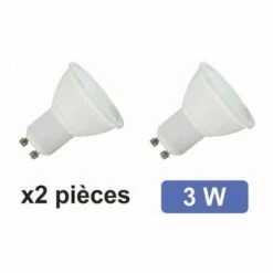 ARCOTEC Lot De 2 Ampoules LED GU10 3W 230Lm 6400K - Garantie 5 Ans