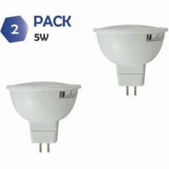 LUTECE-ARC Lot De 2 Ampoules LED GU5.3 (MR16) 5W 400Lm 6400K - Garantie 5 Ans