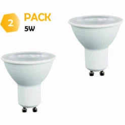 LUTECE-ARC Lot De 2 Ampoules LED GU10 36° 5W 345Lm 3000K - Garantie 5 Ans