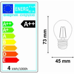 LUTECE-ARC Lot De 2 Ampoules LED Filament E27 4W 470Lm 2700K - Garantie 2 Ans -Pas Cher Ampoule LED Boutique 19322895 4