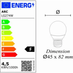 LUTECE-ARC Lot De 2 Ampoules LEDE27 4W 330Lm 3000K - Garantie 5 Ans -Pas Cher Ampoule LED Boutique 19322898 4