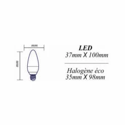 LUTECE-ARC Lot De 2 Ampoules LED E14 Flamme 4W 330Lm 3000K -Pas Cher Ampoule LED Boutique 19322902 3