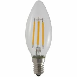 LAMPESECOENERGIE Lot De 10 Ampoules Flamme Filament 4w Eq. 42W Culot E14 Blanc Chaud 2700-3200K -Pas Cher Ampoule LED Boutique 1951212 4