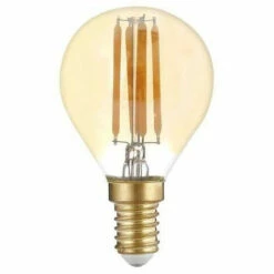 OPTONICA Ampoule LED G45 Filament 4W Golden Glass Dimmable E14 Blanc Très Chaud 2500K