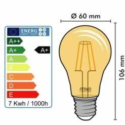 ARUM LIGHTING Ampoule LED E27 7W Ambrée Eq 55W -Pas Cher Ampoule LED Boutique 20159120 4